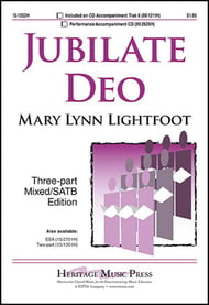 Jubilate Deo Three-Part Mixed choral sheet music cover Thumbnail